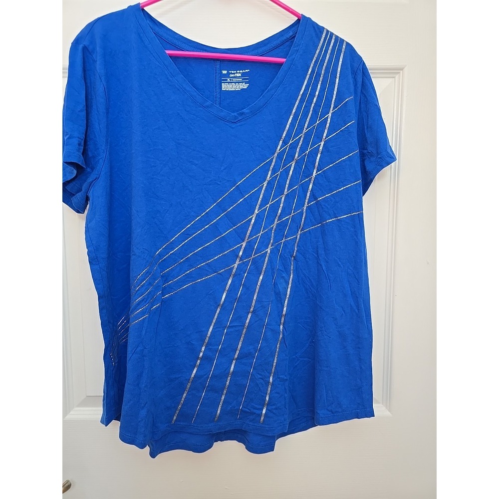 Tek Gear DryTek Women's XL Blue Shirt